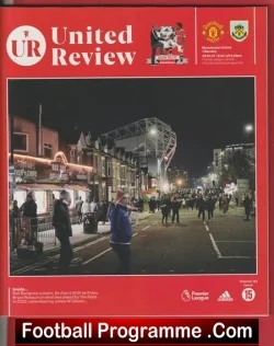 Manchester United v Burnley 2021 - football programme