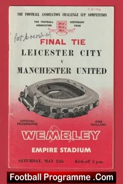 Manchester United v Leicester City 1963 - FA Cup Final SIGNED +