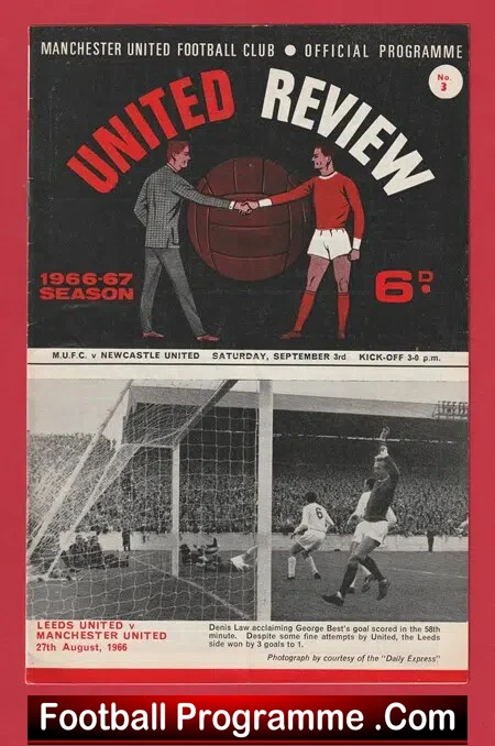 Manchester United v Newcastle United 1966 – Man Utd