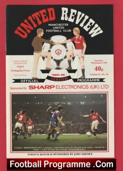 Manchester United v Nottingham Forest 1986 – Man Utd