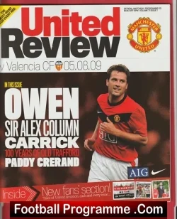 Manchester United v Valencia 2009 - football programme