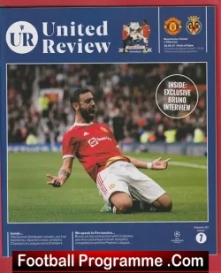 Manchester United v Villarreal 2021 - Champions League - football programme