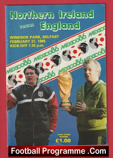Northern Ireland v England 1985 – Windsor Park Belfast