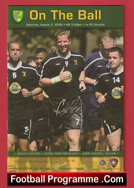 Norwich City v FC Utrecht 2003 – Friendly Holland Dutch Team