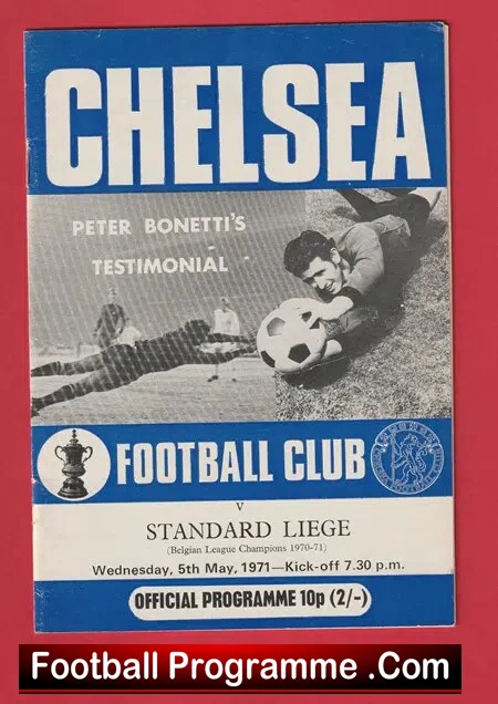 Peter Bonetti Testimonial Benefit Game Chelsea 1971
