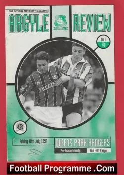 Plymouth Argyle v QPR 1997 – Official Match Day Programme