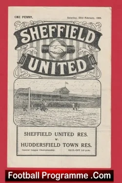 Sheffield United v Huddersfield Town 1935 - Reservesd Match