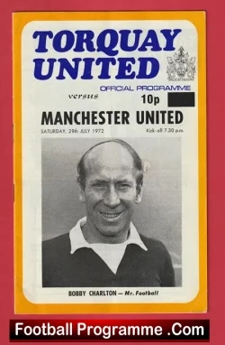 Torquay United v Manchester United 1972 – Pre Season Friendly
