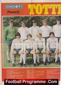 Tottenham Hotspur Phil Beal Autograph Signed Poster 1970s