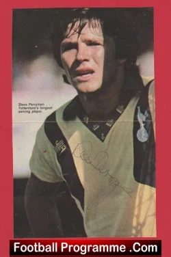 Tottenham Hotspur Steve Perryman Autograph Signed Picture