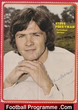 Tottenham Hotspur Steve Perryman Autograph Signed Picture