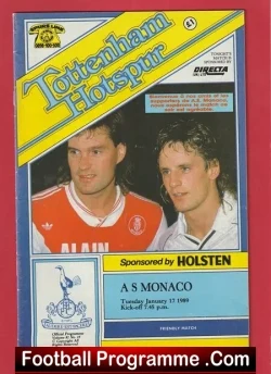 Tottenham Hotspur v Monaco 1989