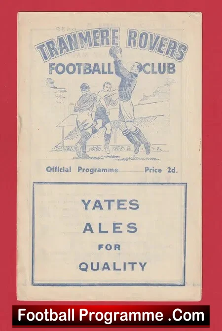 Tranmere Rovers v Witton Albion 1955 – Reserves Match
