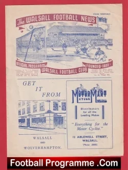 Walsall v Gainsborough Trinity 1948 – 1940s