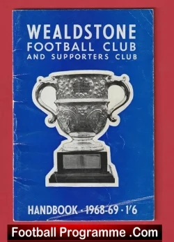 Wealdstone Football Club Official Handbook 1968 - 1969 - football memorabilia