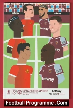 West Ham United v Manchester United 2021 - football programme