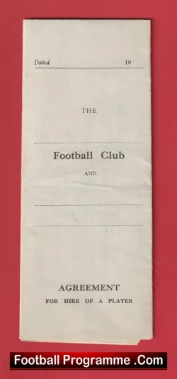 Worcester City Football Club John Jackson Players Contract 1945 - football programme