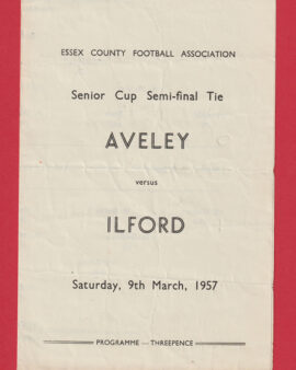 Aveley v Ilford 1957 – Essex Senior Cup Semi Final