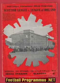 Scotland League v Ireland League 1958 - Ibrox Stadium