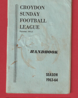 Croydon Sunday Football League Handbook 1963 – 1964