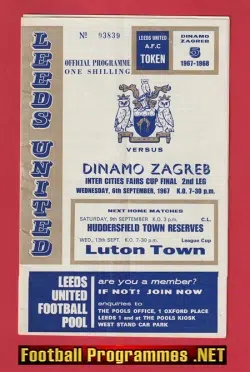 Leeds United v Dinamo Zagreb 1967 – Inter Cities Fairs Cup Final