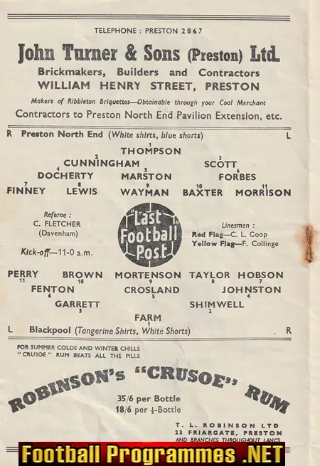 Preston North End v Blackpool 1953