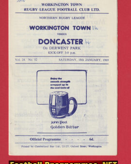 Workington Town Rugby v Doncaster 1969