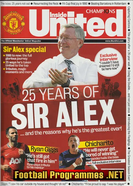 Manchester United Inside United Magazine Alex Ferguson 25 Years