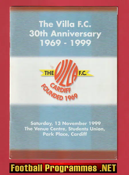 Villa FC 30th Anniversary 1969 - 1999 - SIGNED Denis Law