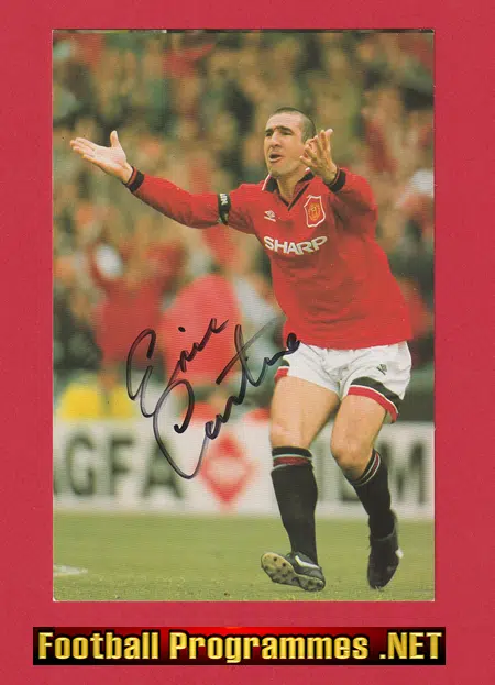 Manchester United Eric Cantona Genuine Hand Signed Picture