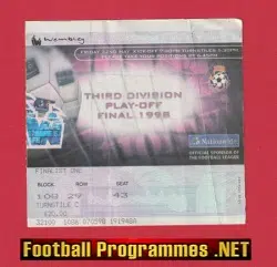 Torquay United v Colchester United 1998 Third Division Play Off