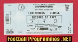 Luxembourg v Scotland 2012 – Ticket International Match