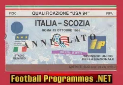Italy v Scotland 1993 - World Cup Qualifying USA 94