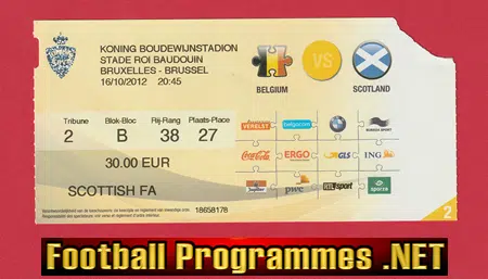 Belgium v Scotland 2012 – Football Ticket Brussels
