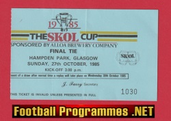 Aberdeen v Hibernian Hibs 1985 Scottish League Cup Final Hampden