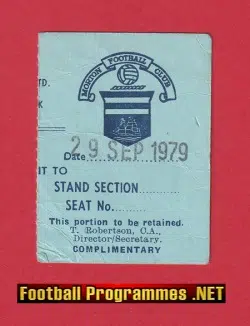Morton Football Ticket - 1979