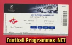 Spartak Moscow v Glasgow Celtic 2012 - Football Ticket Russia