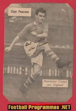 Manchester United Stan Pearson Autograph Signed Picture 1940s
