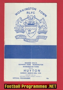 Workington Town Rugby v Huyton 1976