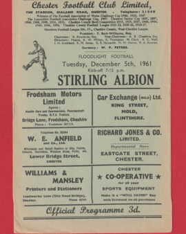 Chester v Stirling Albion 1961 – Floodlight Game