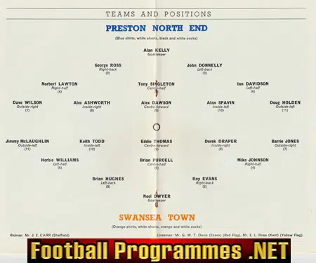 Swansea Town v Preston 1964 - FA Cup Semi Final Villa Park