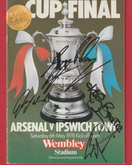 Arsenal v Ipswich Town 1978 – FA Cup Final SIGNED