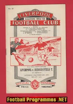 Liverpool v Huddersfield Town 1955 – 1950s – 50s