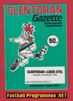 Glentoran v Leeds United 1982 - Friendly Match Irish