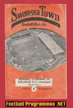 Swansea Town v Malmoe 1961 – Sweden