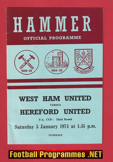 West Ham United v Hereford United 1974 – Bobby Moore Final Match
