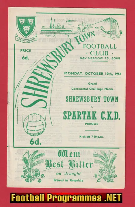 Shrewsbury Town v Spartak CKD 1964 – Challenge Match