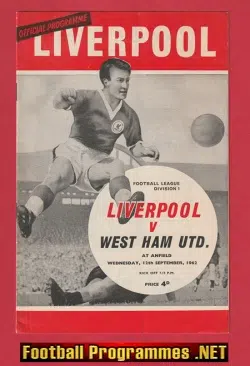 Liverpool v West Ham United 1962
