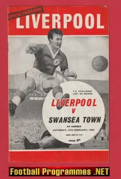 Liverpool v Swansea Town 1964 - 1960s