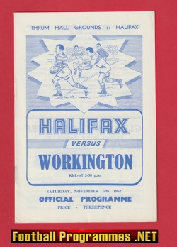 Halifax Rugby v Workington Town 1962